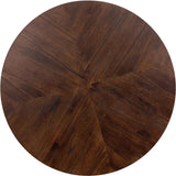 Congo Dark Brown Wood Circular Side Table Ø70 - Maison Rêves UK