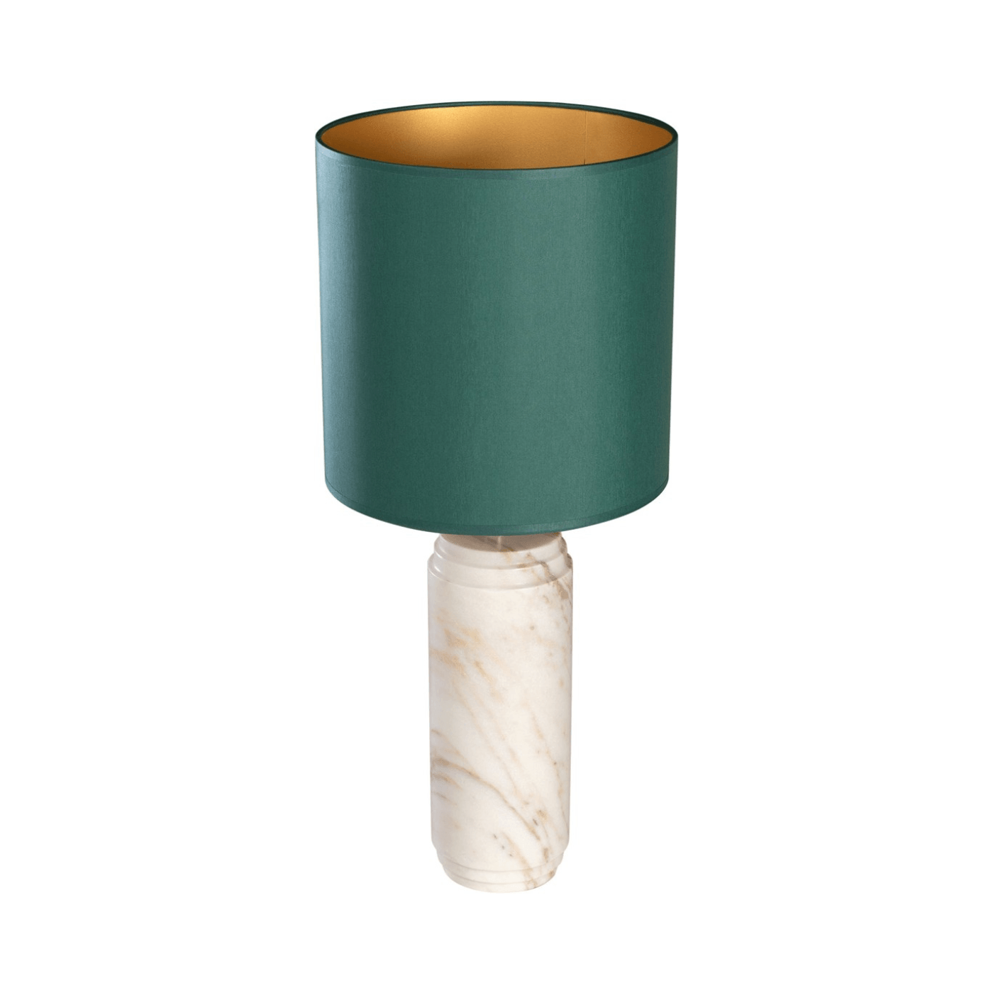 Cooper Golden Calcutta Marble Table Lamp with Shade - Maison Rêves UK