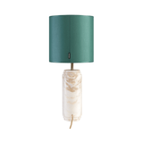 Cooper Golden Calcutta Marble Table Lamp with Shade - Maison Rêves UK