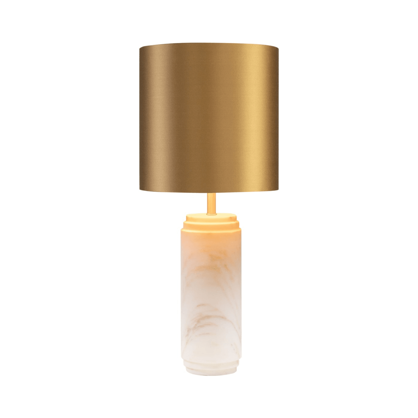 Cooper Golden Calcutta Marble Table Lamp with Shade - Maison Rêves UK