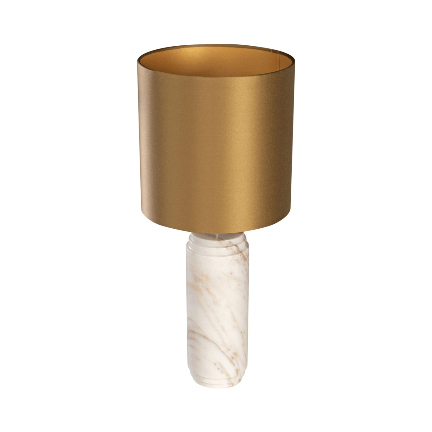 Cooper Golden Calcutta Marble Table Lamp with Shade - Maison Rêves UK