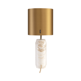 Cooper Golden Calcutta Marble Table Lamp with Shade - Maison Rêves UK