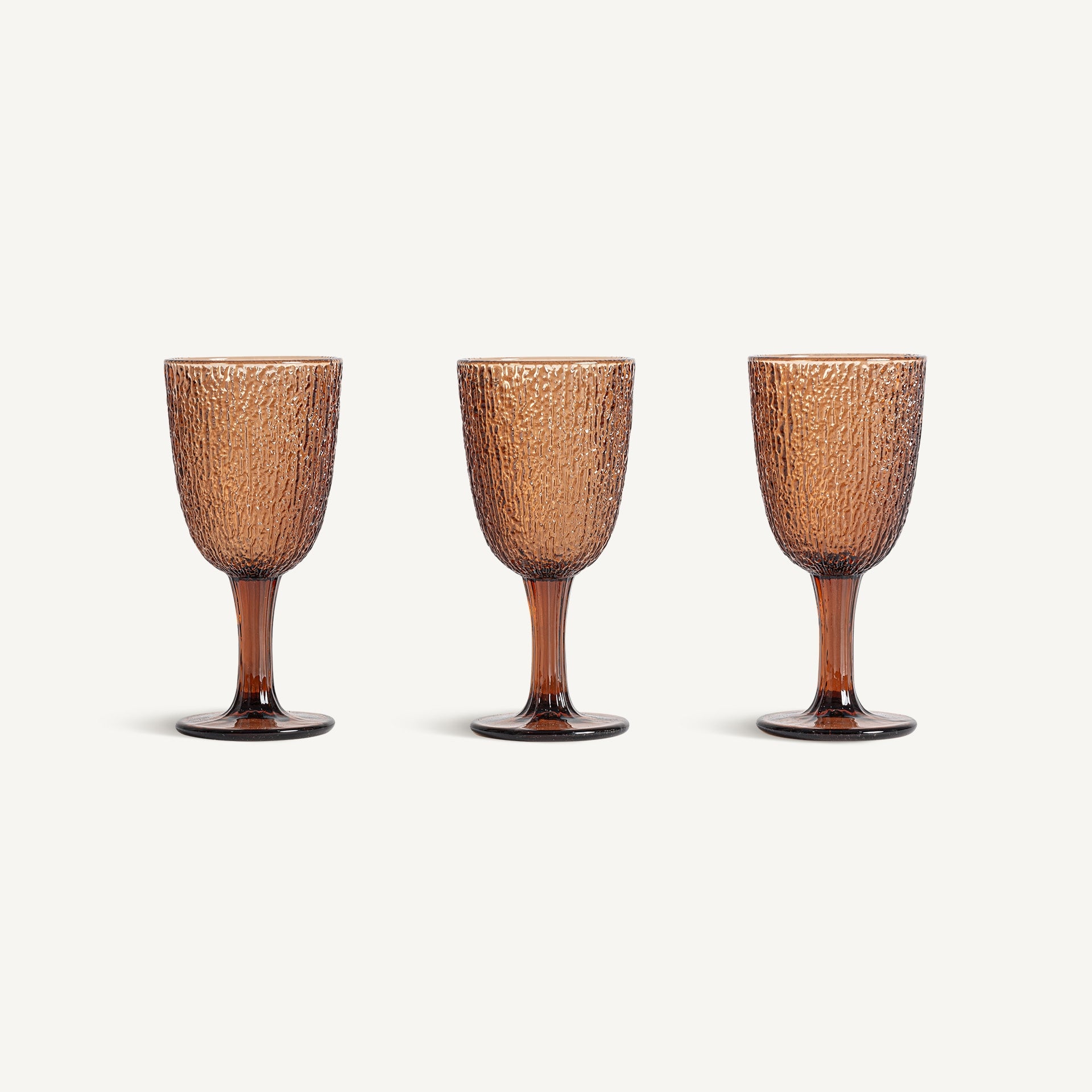 Shama Brown Wine Glass (Set of 3) - Maison Rêves UK