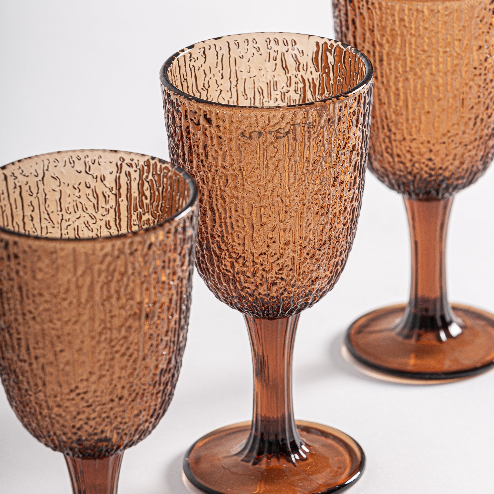 Shama Brown Wine Glass (Set of 3) - Maison Rêves UK