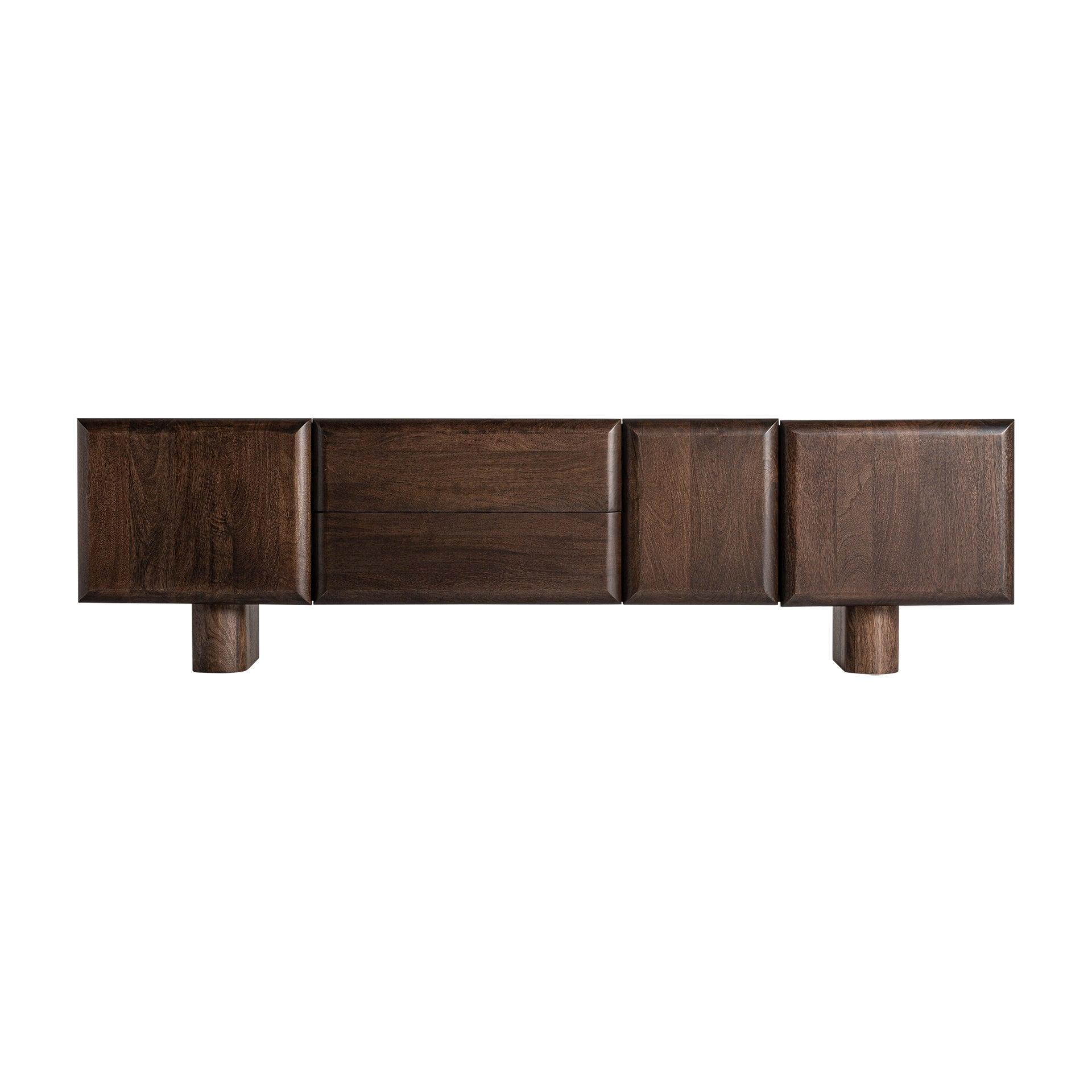 Craigh Mango Wood Low TV Unit - Maison Rêves UK