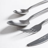 Glay Black Ceramic Cutlery (Set of 24) - Maison Rêves UK