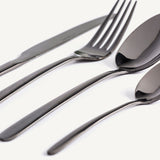 Saku Silver Steel Cutlery (Set of 24) - Maison Rêves UK