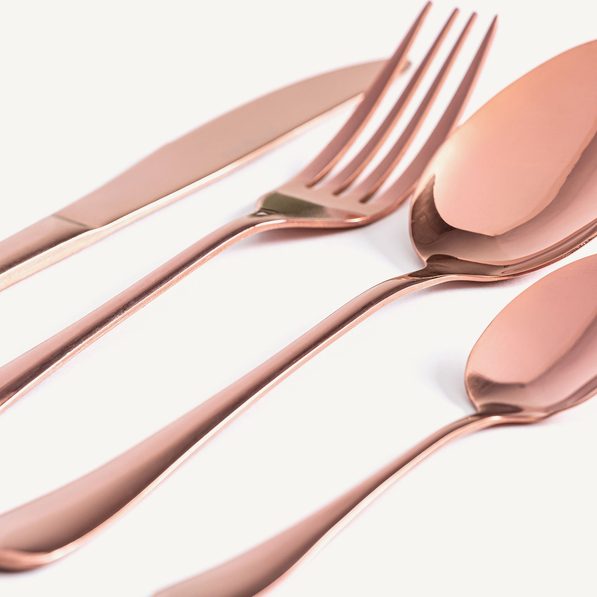 Saku Copper Steel Cutlery (Set of 24) - Maison Rêves UK