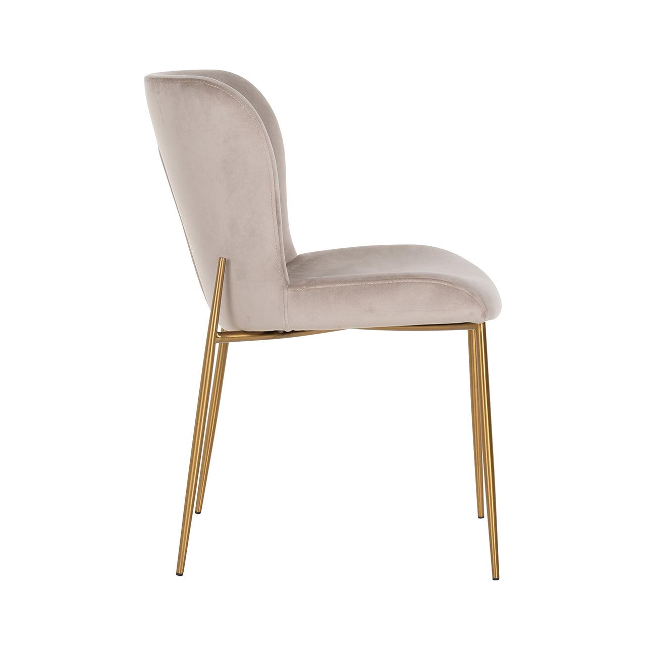 Darby Velvet Dining Chair with Metal Legs by Richmond Interiors - Maison Rêves UK