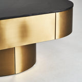 Davik Steel Coffee Table Marble Top - Small - Maison Rêves UK