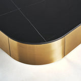 Davik Steel Coffee Table Marble Top - Small - Maison Rêves UK