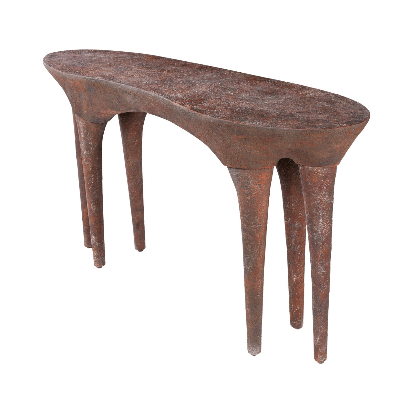 Dizon Aged Copper GRP Console Table - Maison Rêves UK