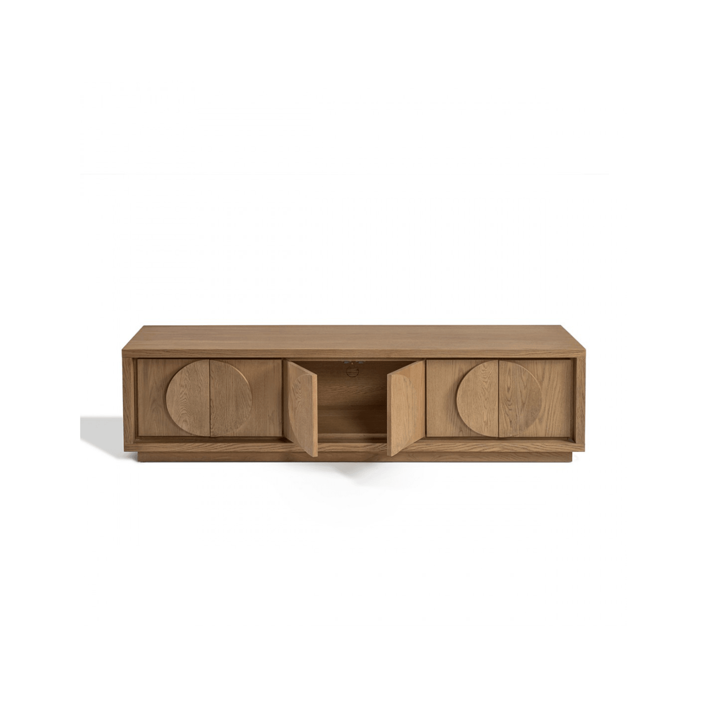 Dublin Natural Oak Wood Sideboard / Lowboard with Six Doors - Maison Rêves UK