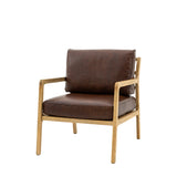 Eclipse Armchair Antique Brown Leather - Maison Rêves UK