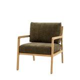 Eclipse Armchair Moss Green Fabric - Maison Rêves UK