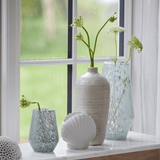 Ellie White Wash Oak Wood Console Table with White Marble Top - Maison Rêves UK