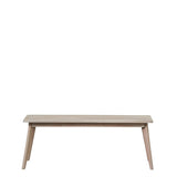 Ellie White Wash Oak Wood Dining Bench - Maison Rêves UK