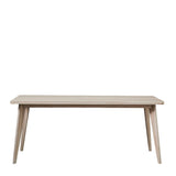 Ellie White Wash Oak Wood Dining Table - Maison Rêves UK