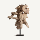 Teak Wood Floor Sculpture - 65cm - Maison Rêves UK