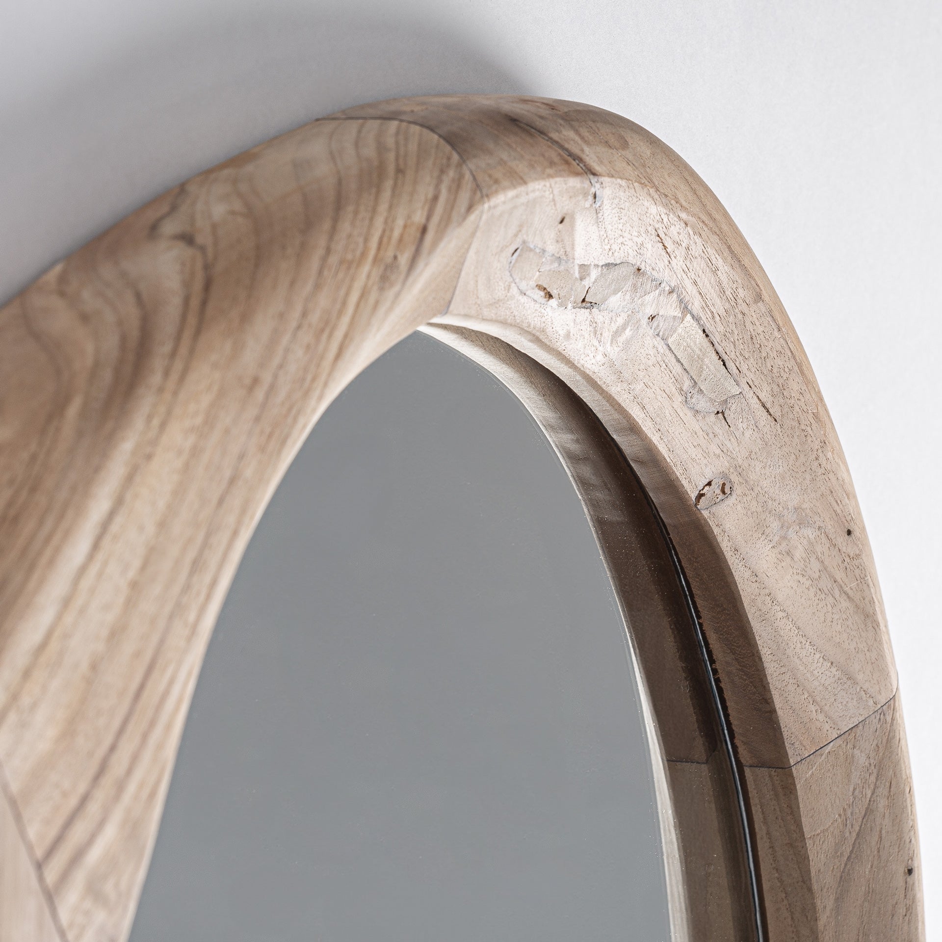 Humble Teak Wood Mirror - 134cm - Maison Rêves UK