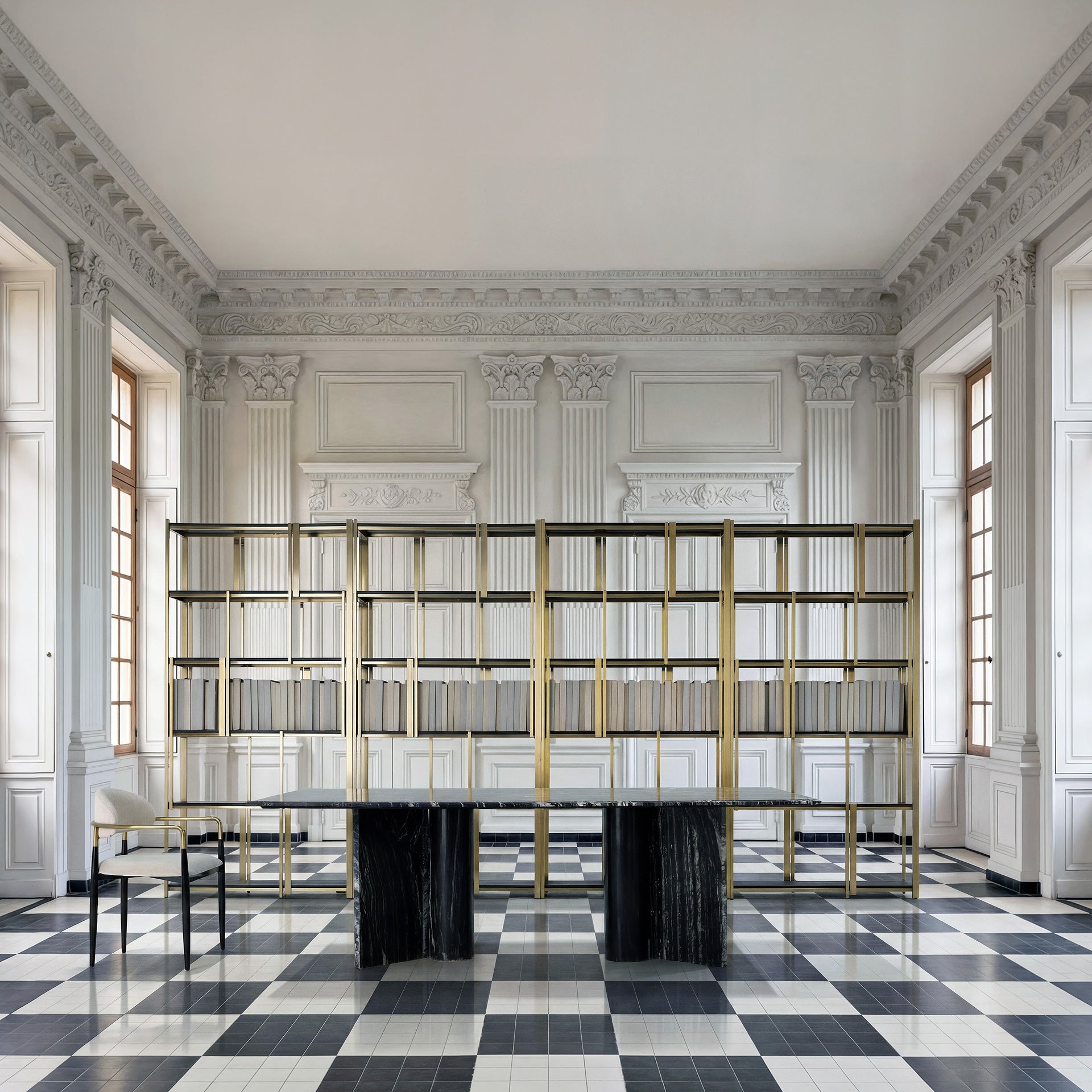 Leira Steel Bookcase - Maison Rêves UK