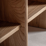 Nara Oak Wood Bookcase - 240x54x66cm - Maison Rêves UK