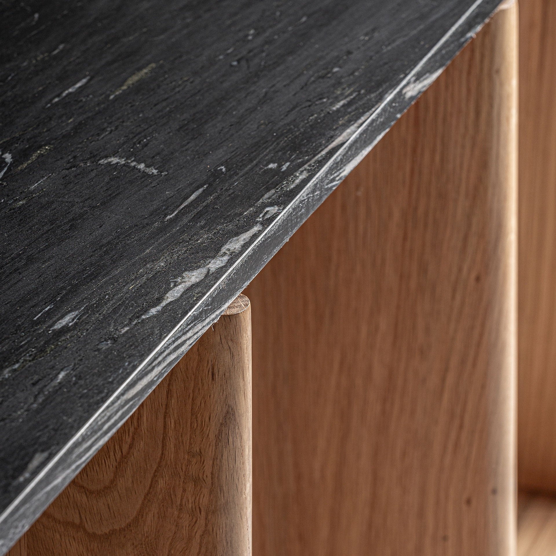 Nara Oak Wood Bookcase - 240x54x66cm - Maison Rêves UK