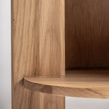 Nara Oak Wood Bookcase - 240x54x66cm - Maison Rêves UK