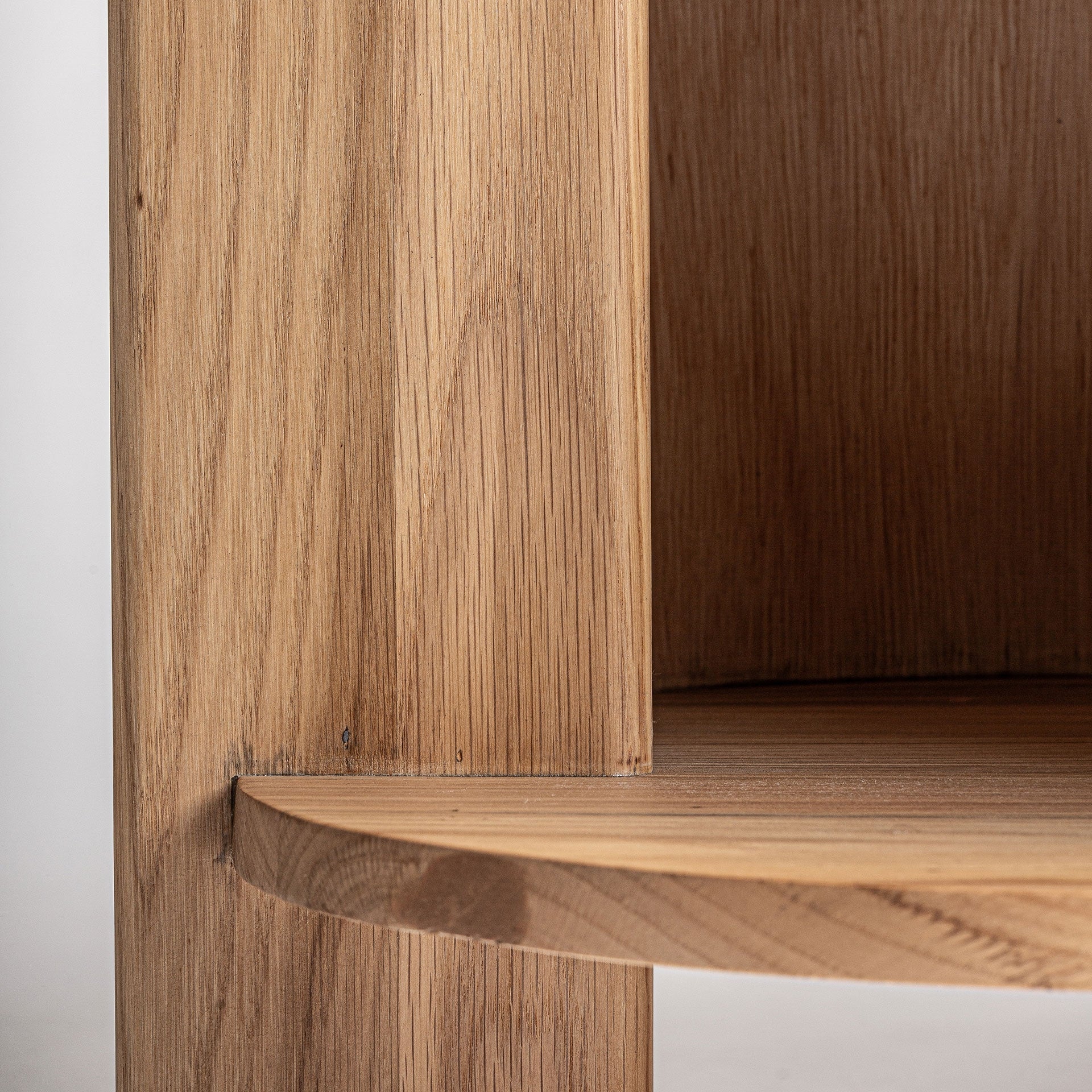 Nara Oak Wood Bookcase - 240x54x66cm - Maison Rêves UK