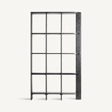 Nara Oak Wood Bookcase - 123x40x210cm - Maison Rêves UK