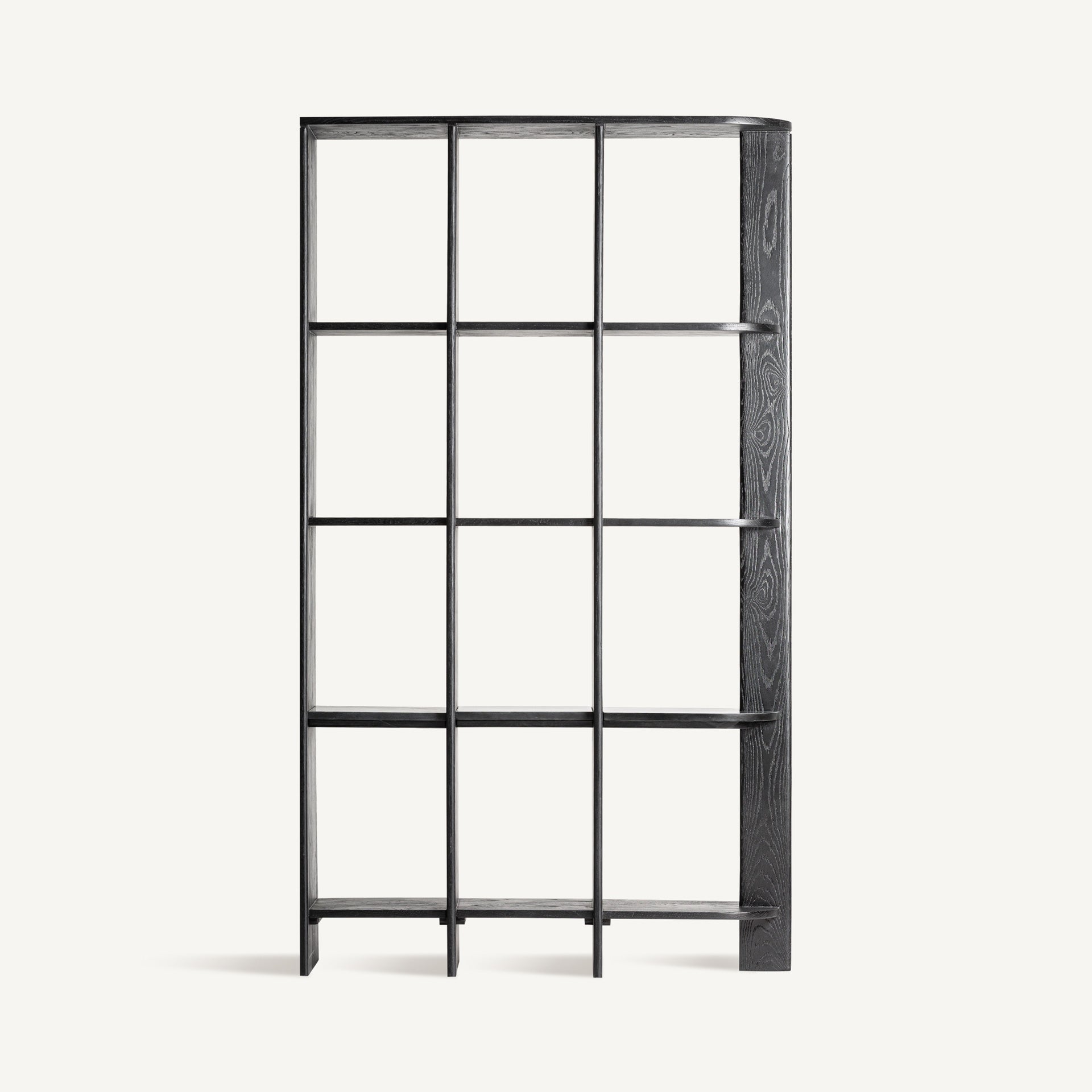 Nara Oak Wood Bookcase - 123x40x210cm - Maison Rêves UK