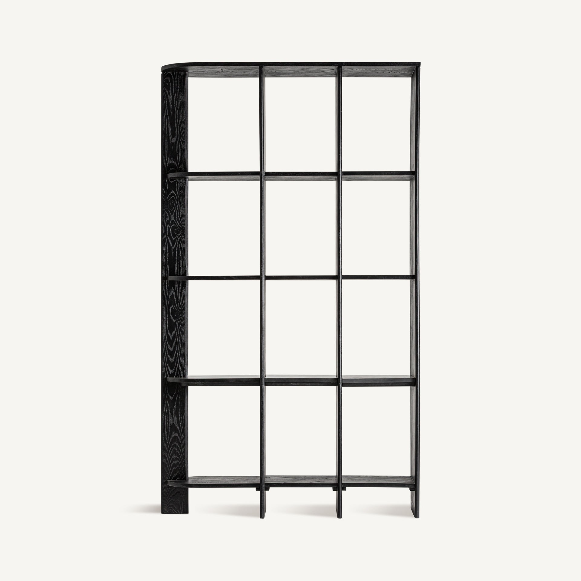 Nara Oak Wood Bookcase - 123x40x210cm - Maison Rêves UK