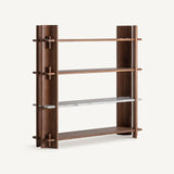 Sagy Acacia Wood Bookcase - Maison Rêves UK