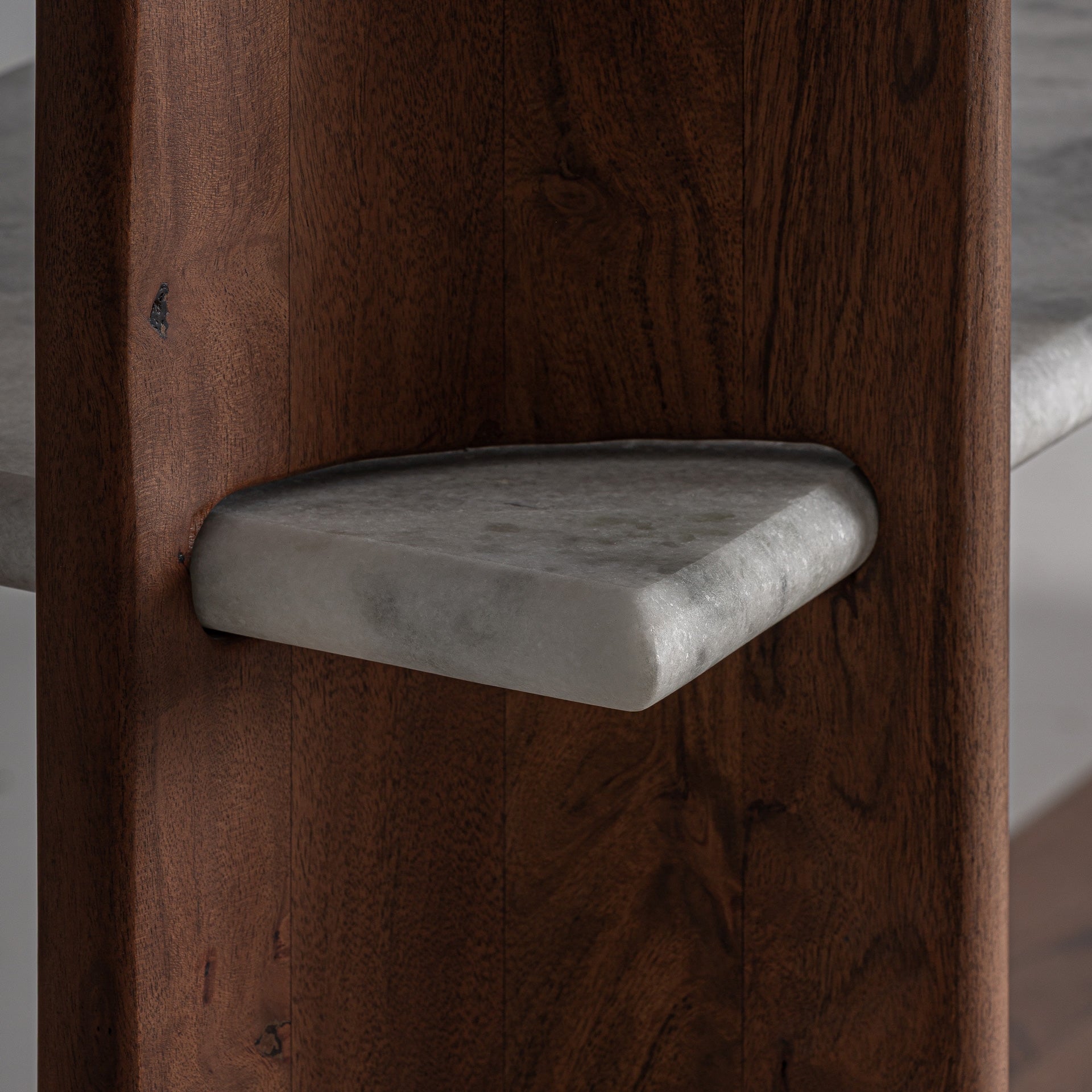 Sagy Acacia Wood Bookcase - Maison Rêves UK