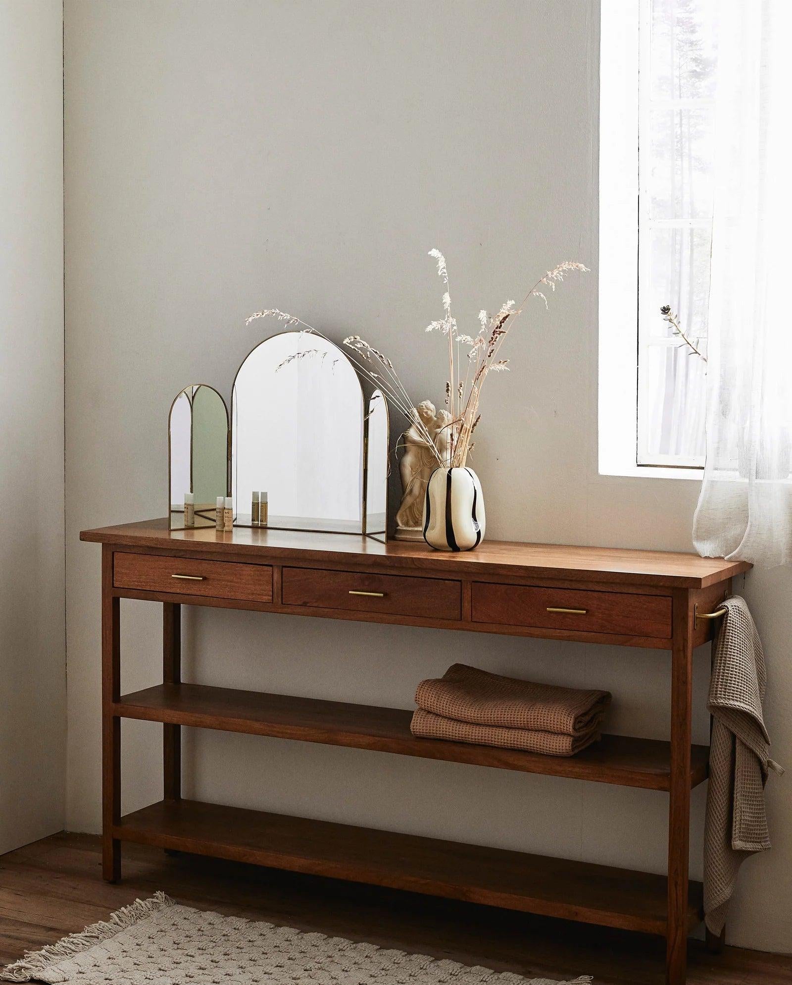 Farris Natural Mango Wood Console Table by Nordal - Maison Rêves UK