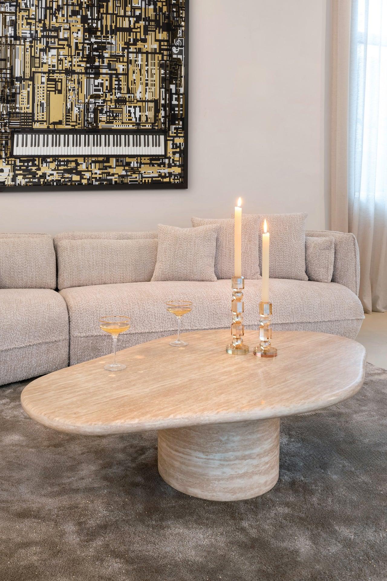 Fictus Faux Travertine Coffee Table by Richmond Interiors - Maison Rêves UK