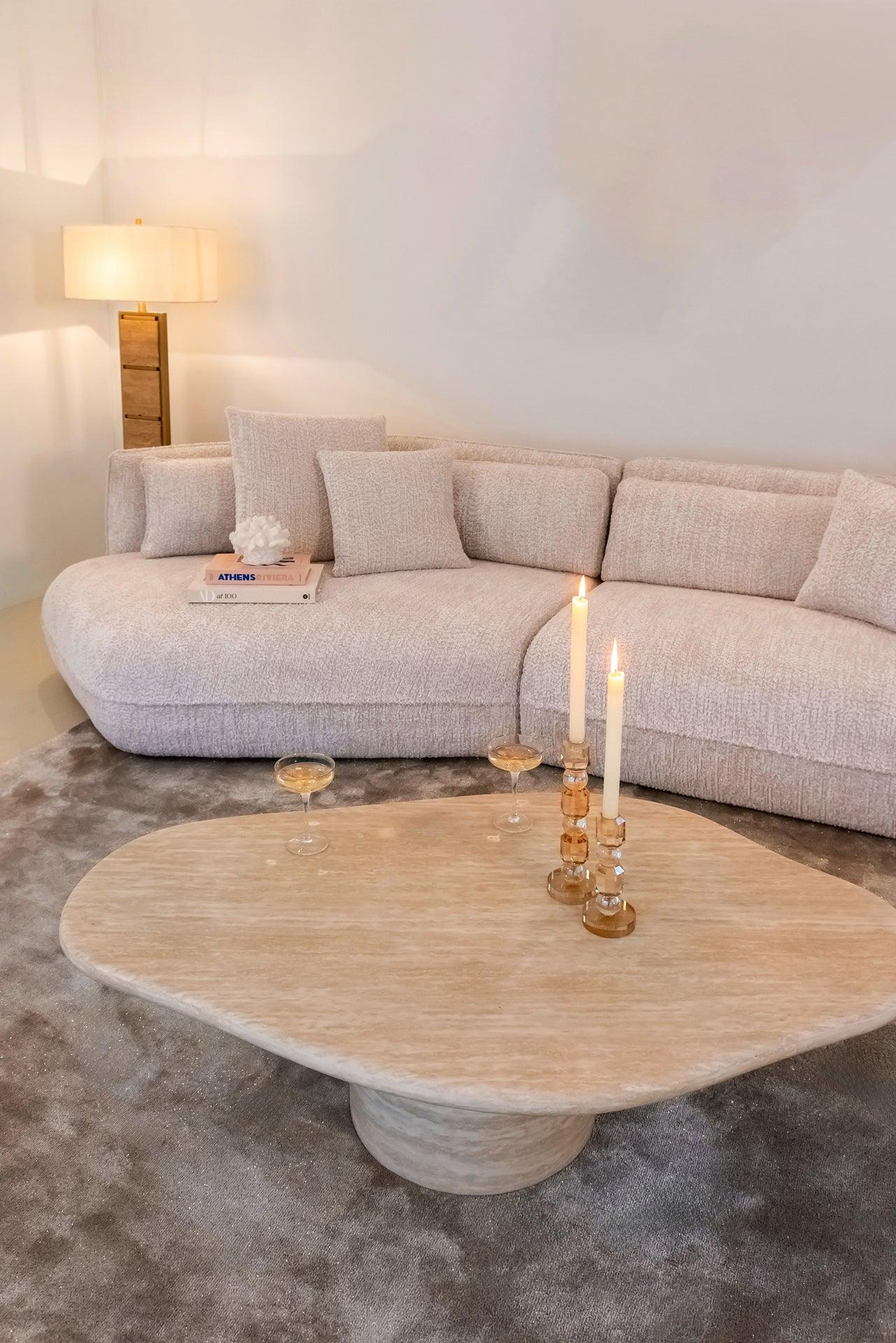 Fictus Faux Travertine Coffee Table by Richmond Interiors - Maison Rêves UK