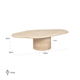 Fictus Faux Travertine Coffee Table by Richmond Interiors - Maison Rêves UK