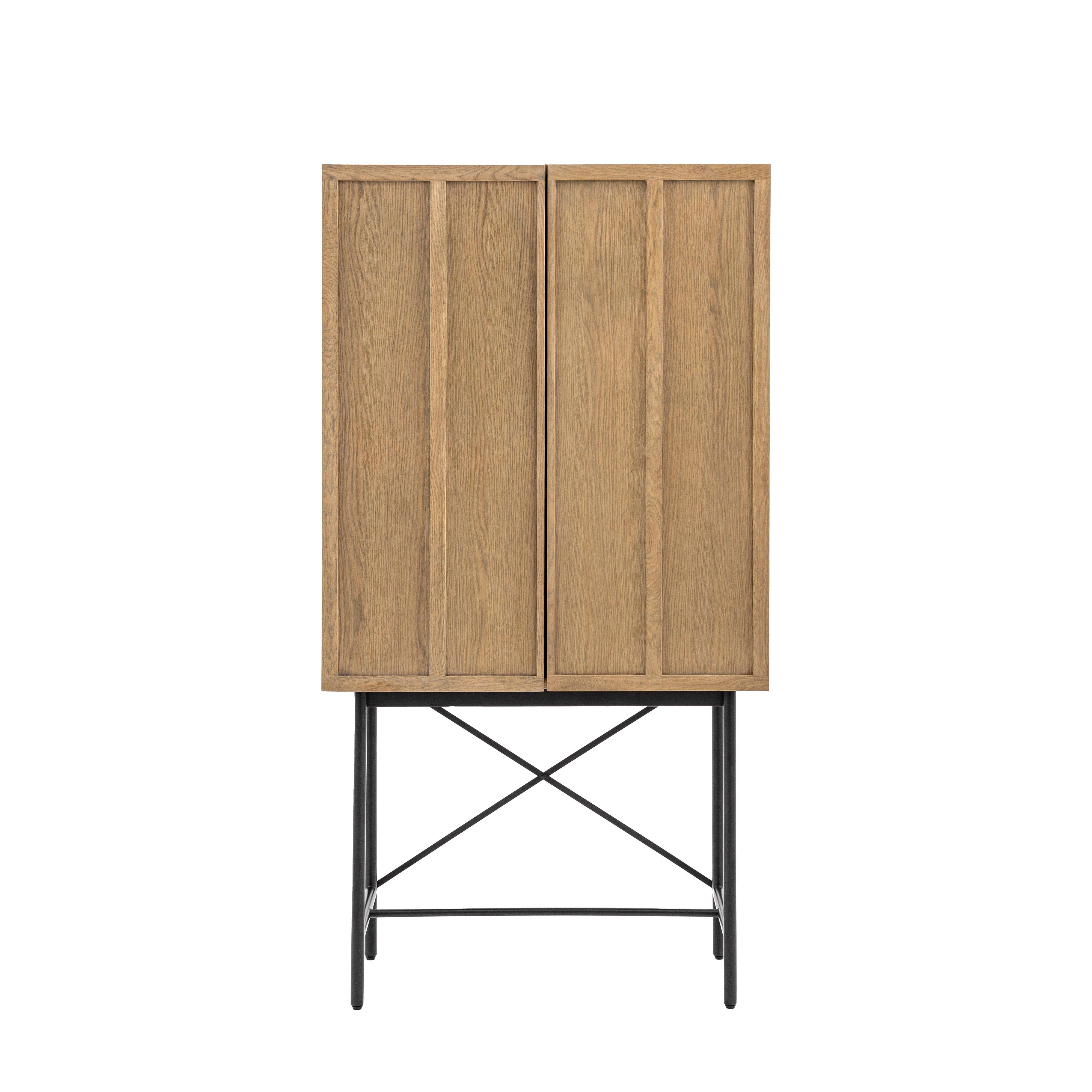 Forma 2 Door Cocktail Cabinet Weathered Grey Finish - Maison Rêves UK