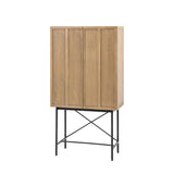 Forma 2 Door Cocktail Cabinet Weathered Grey Finish - Maison Rêves UK