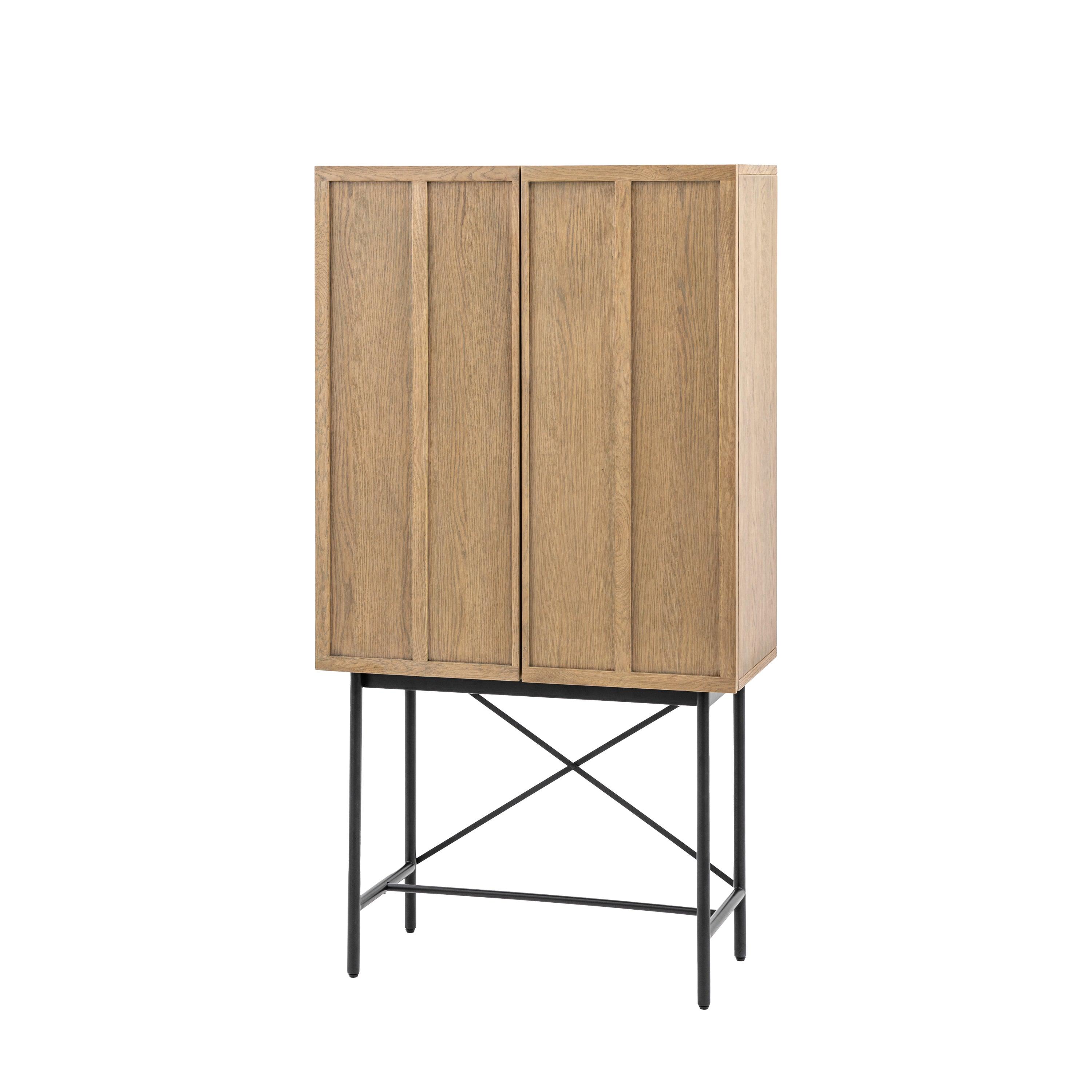 Forma 2 Door Cocktail Cabinet Weathered Grey Finish - Maison Rêves UK