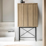 Forma 2 Door Cocktail Cabinet Weathered Grey Finish - Maison Rêves UK