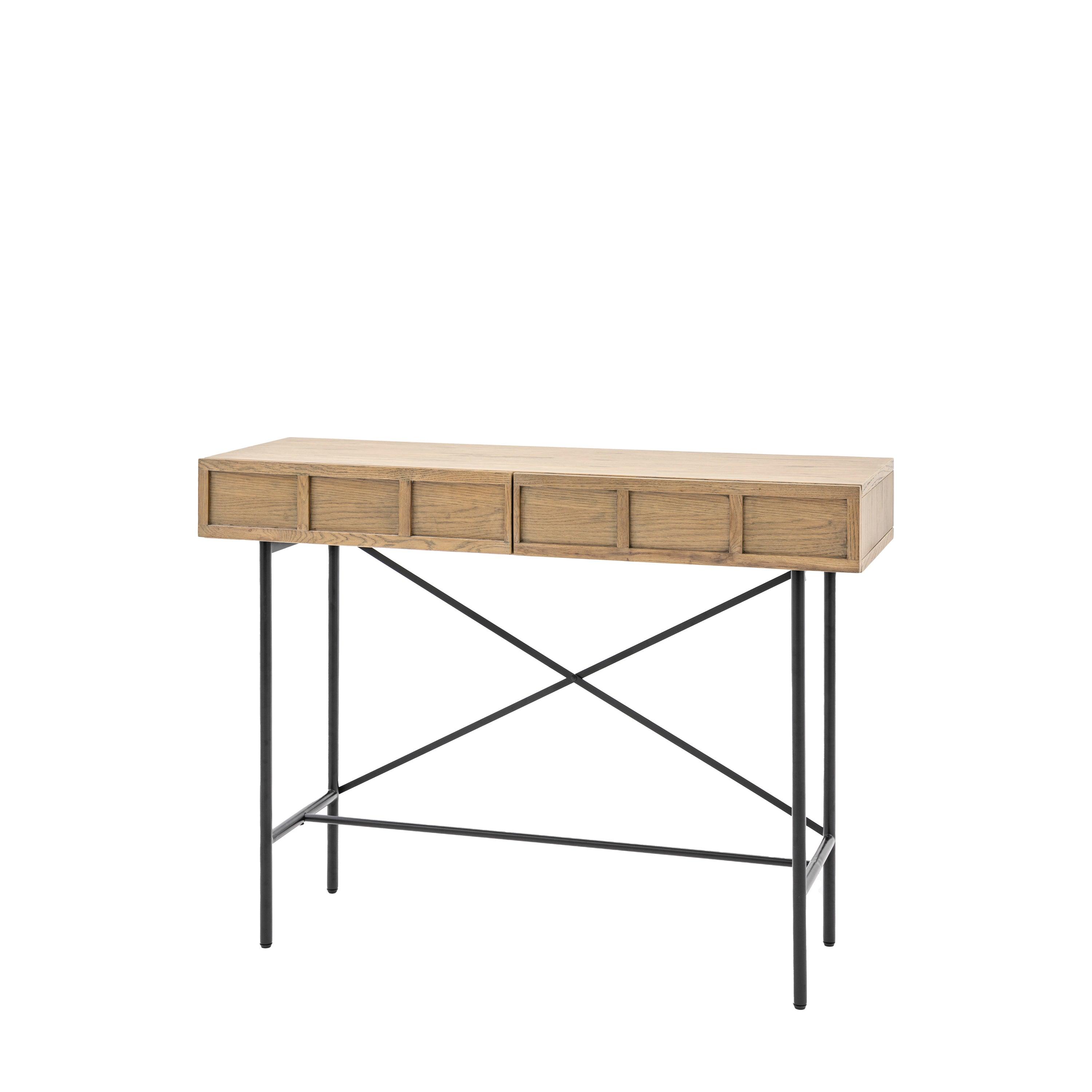 Forma 2 Drawer Console Weathered Grey Finish - Maison Rêves UK