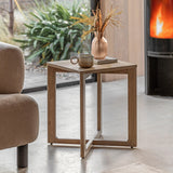 Forma Grey Wash Wood Side Table - Maison Rêves UK