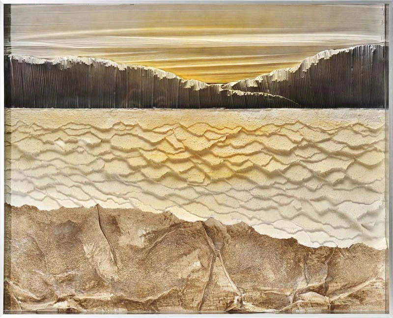 Golden Horizon Paper Wall Art