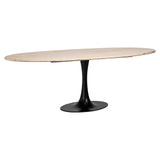 Hampton Oval Dining Table with Travertine Top by Richmond Interiors - Maison Rêves UK