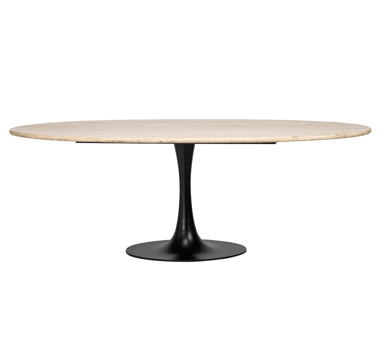 Hampton Oval Dining Table with Travertine Top by Richmond Interiors - Maison Rêves UK