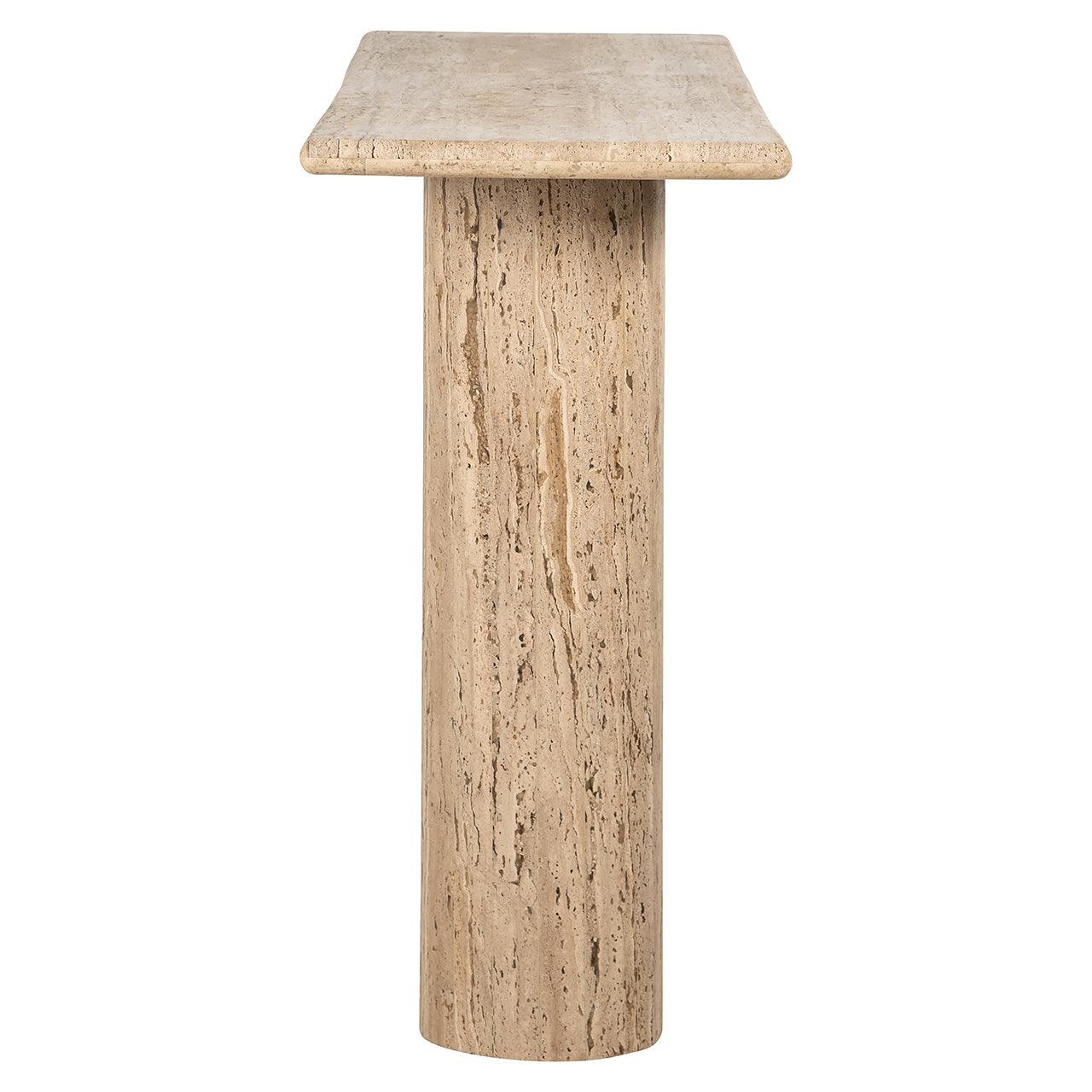 Hampton Rectangular Travertine Console Table by Richmond Interiors - Maison Rêves UK