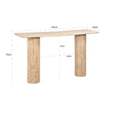 Hampton Rectangular Travertine Console Table by Richmond Interiors - Maison Rêves UK