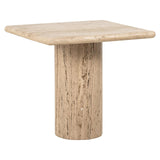 Hampton Travertine Side Table with Square Top by Richmond Interiors - Maison Rêves UK